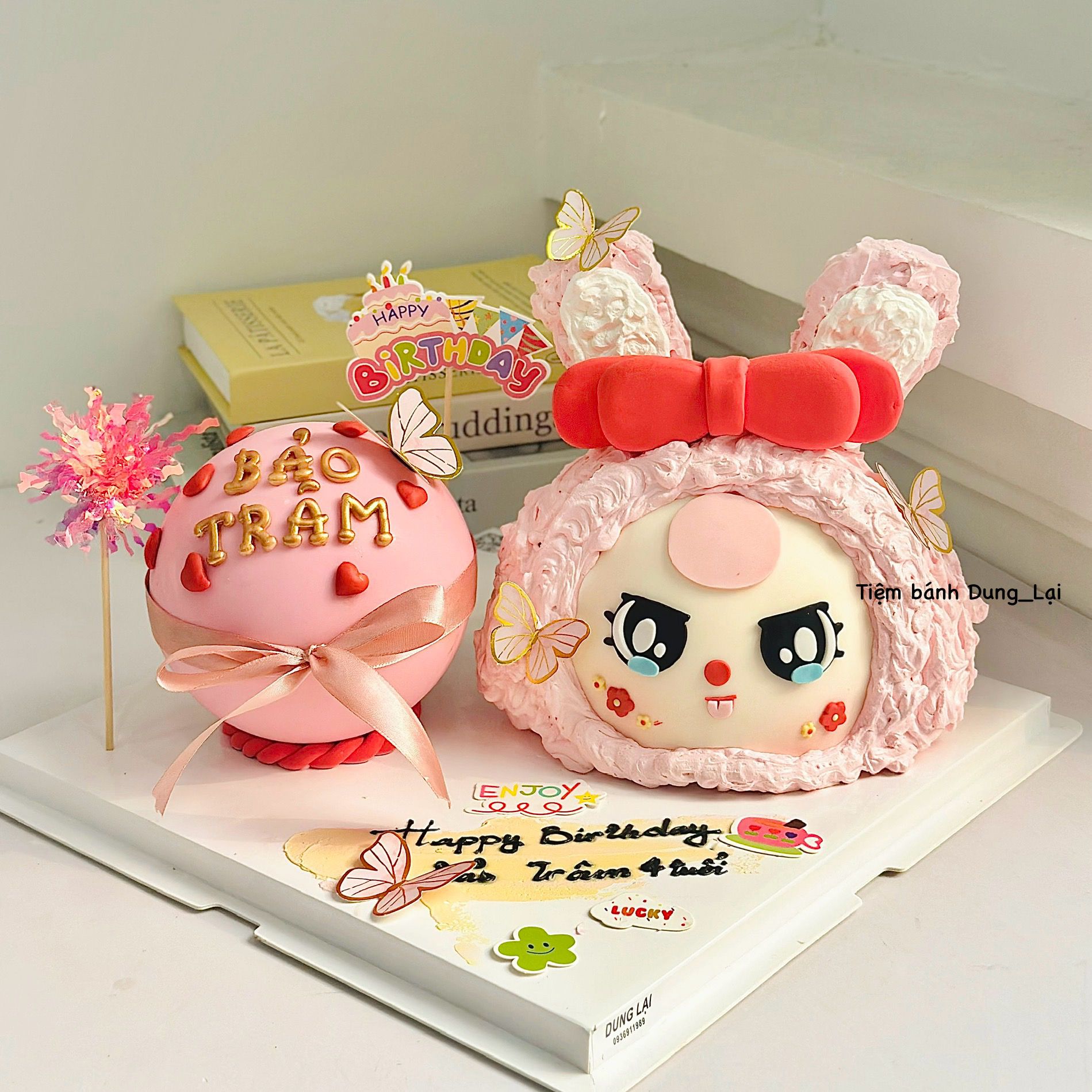 Set bánh đập và bánh kem baby three