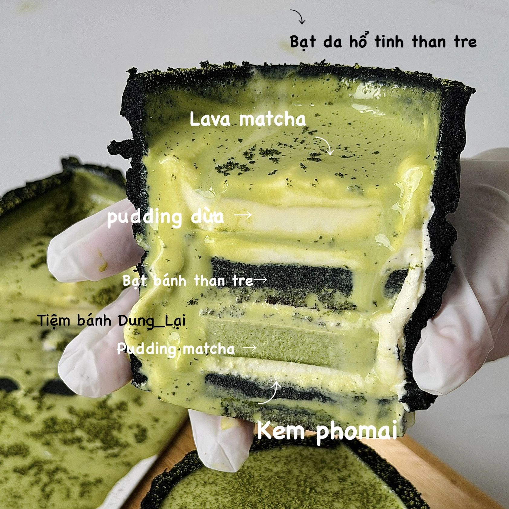 Bánh lava da hổ than tre