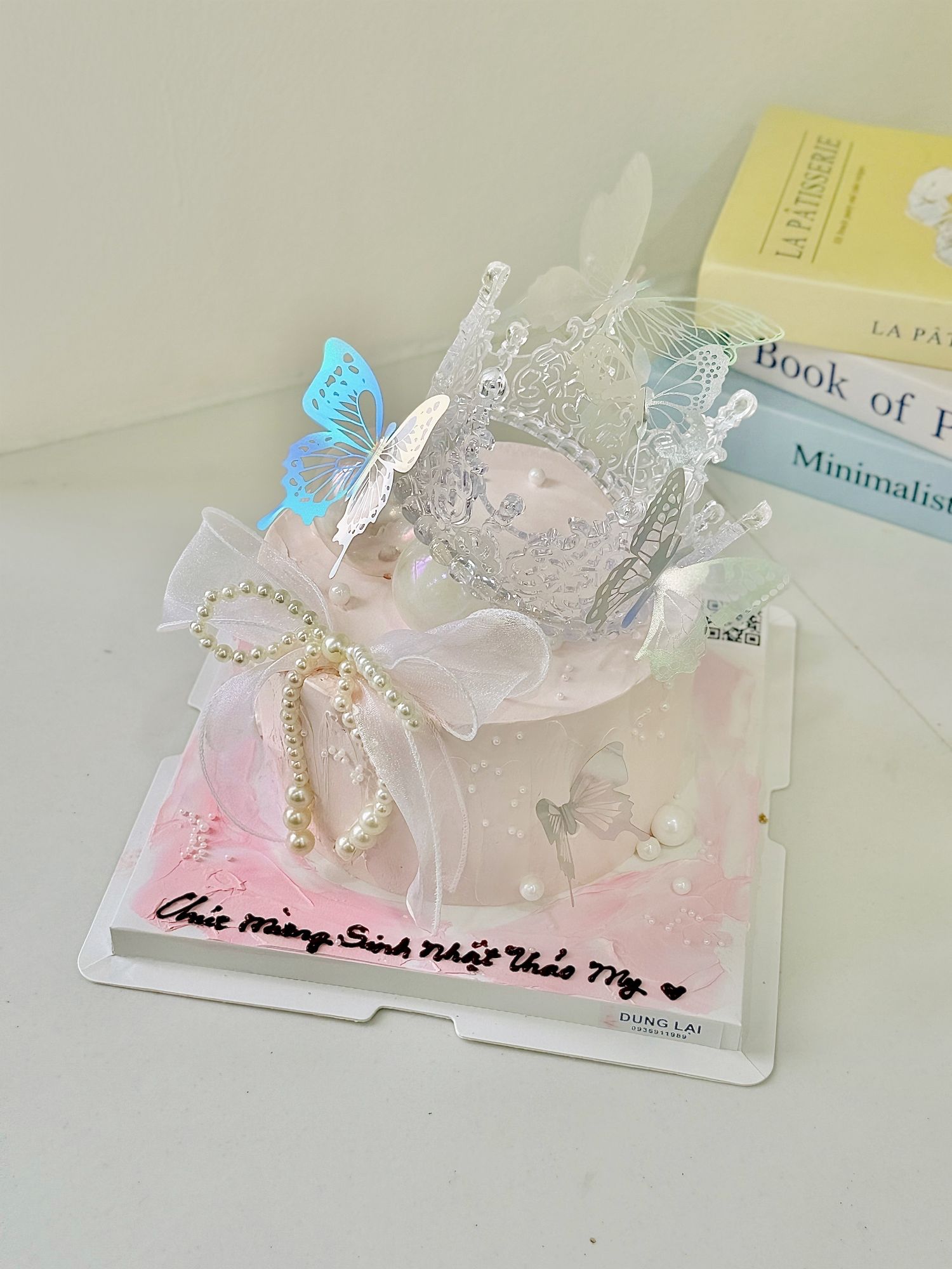 Bánh vương miện tone hồng sz 16