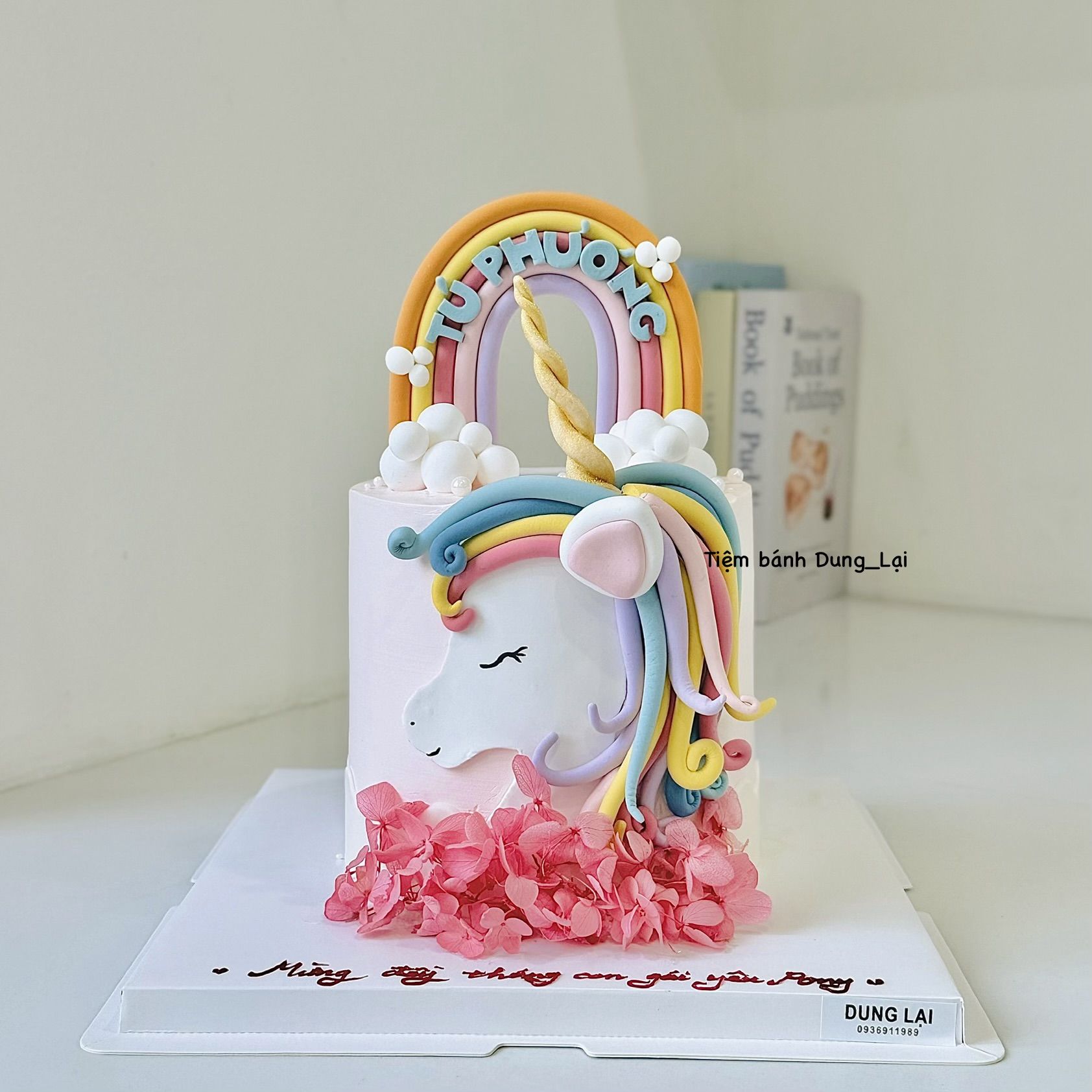 Bánh bé gái pony unicorn sz 16 dáng cao