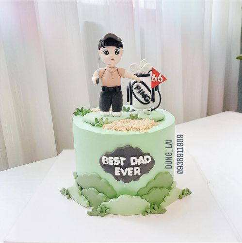 Bánh sz 16 dáng cao đánh goft, Bánh Sinh Nhật Bố, Bánh Sinh Nhật người lớn, Bánh Sinh Nhật bé trai, Bánh Sinh Nhật golf - Bánh Sinh Nhật Long Biên