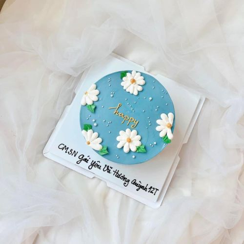 Bánh vẽ hoa, Bánh Sinh Nhật Bánh vẽ, Bánh Sinh Nhật kem hoa - Bánh Sinh Nhật Long Biên