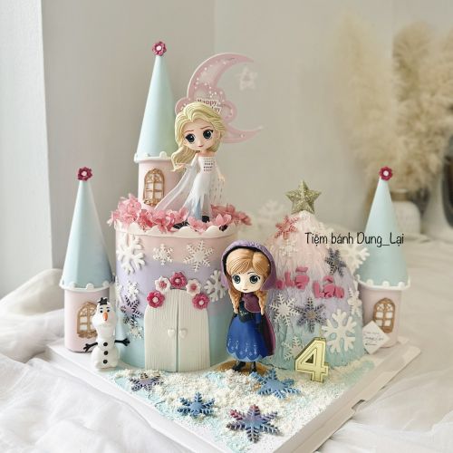 Set 2 bánh cao elsa anna, Bánh Sinh Nhật Elsa, Bánh Sinh Nhật set bánh, Bánh Sinh Nhật lâu đài, Bánh Sinh Nhật anna, Bánh Sinh Nhật set đôi, Bánh Sinh Nhật bé gái - Bánh Sinh Nhật Long Biên
