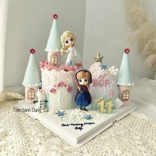 Set 2 bánh lâu đài elsa, Bánh Sinh Nhật Set bánh, Bánh Sinh Nhật set đôi, Bánh Sinh Nhật elsa, Bánh Sinh Nhật lâu đài, Bánh Sinh Nhật anna - Bánh Sinh Nhật Long Biên