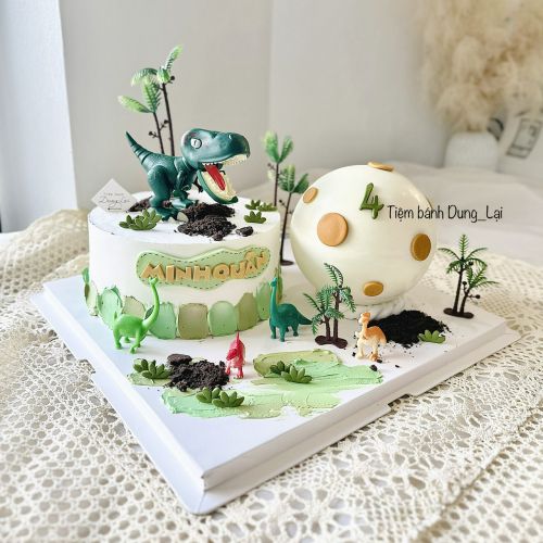 Set bánh kem sz 20 và bánh đập khủng long