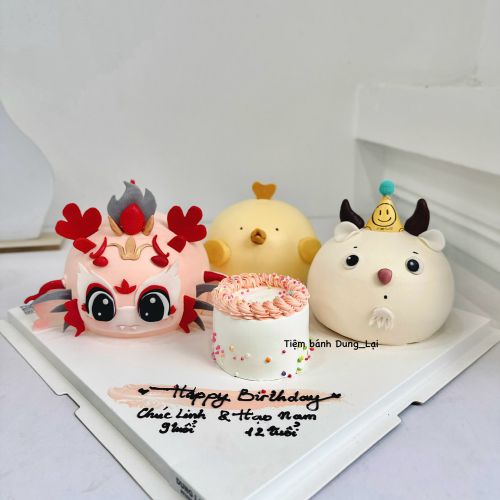Set 4 bánh tạo hình, Bánh Sinh Nhật Set 3 bánh, Bánh Sinh Nhật set 4 bánh, Bánh Sinh Nhật tạo hình, Bánh Sinh Nhật rồng, Bánh Sinh Nhật dê, Bánh Sinh Nhật gà, Bánh Sinh Nhật bé trai, Bánh Sinh Nhật bé gái - Bánh Sinh Nhật Long Biên
