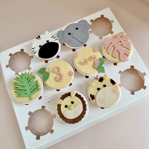 Cupcake tạo hình, Bánh Sinh Nhật Cupcake, Bánh Sinh Nhật safari, Bánh Sinh Nhật bé gái - Bánh Sinh Nhật Long Biên