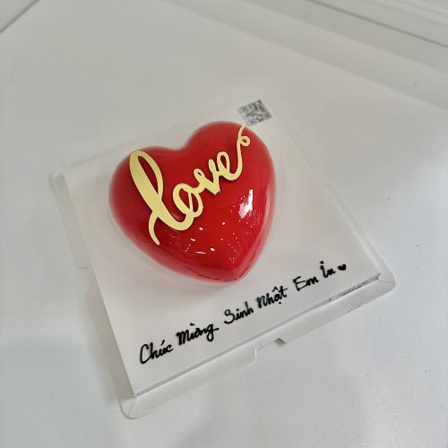 Entremet tim tráng gương đỏ - Entremet tráng gương