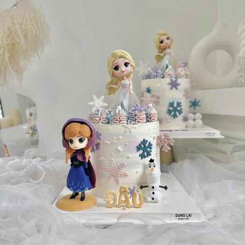 Bánh elsa sz 16 cao, Bánh Sinh Nhật Elsa, Bánh Sinh Nhật anna, Bánh Sinh Nhật bé gái - Bánh Sinh Nhật Long Biên