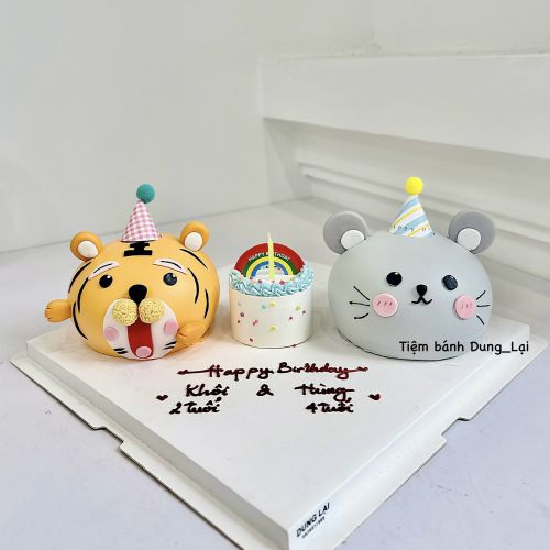 Set 3 bánh hổ và chuột, Bánh Sinh Nhật Set 3 bánh tạo hình, Bánh Sinh Nhật hổ, Bánh Sinh Nhật tiger, Bánh Sinh Nhật chuột - Bánh Sinh Nhật Long Biên