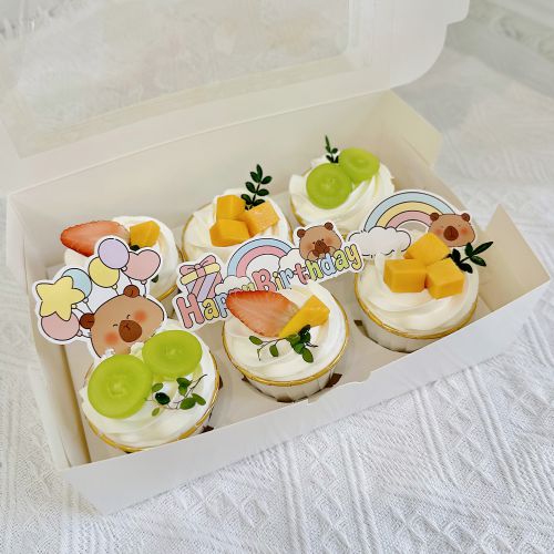 Cupcake có nhân trang trí hoa quả, Bánh Sinh Nhật Cupcake - Bánh Sinh Nhật Long Biên