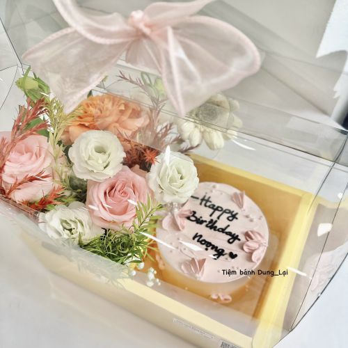 Set bánh và hoa, Bánh Sinh Nhật Set bánh và hoa, Bánh Sinh Nhật set hoa bánh, Bánh Sinh Nhật hoa tươi - Bánh Sinh Nhật Long Biên