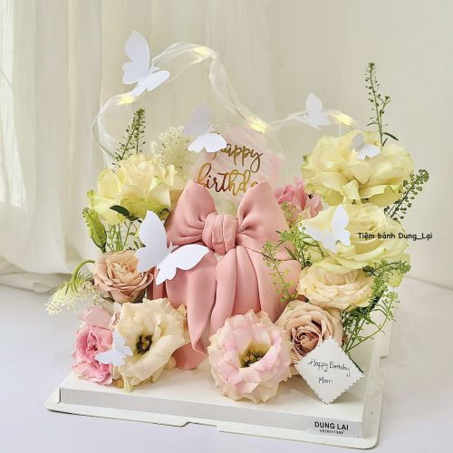 Bánh sz 16 hoa tươi cam xoài, Bánh Sinh Nhật Bánh hoa tươi, Bánh Sinh Nhật người lớn - Bánh Sinh Nhật Long Biên