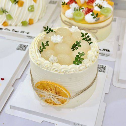 Bánh hồng trà nhãn dừa sz 14, Bánh Sinh Nhật Nhài nhãn, Bánh Sinh Nhật whipping - Bánh Sinh Nhật Long Biên