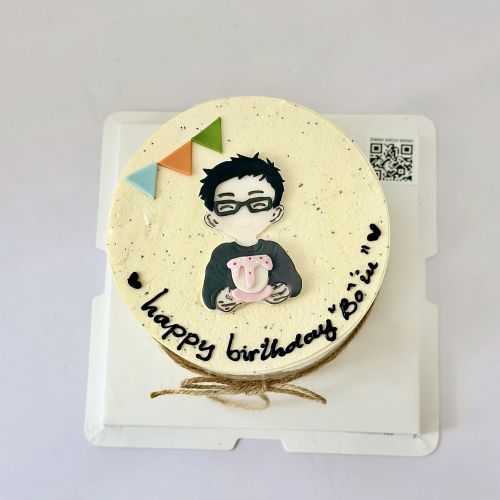 Bánh hồng trà xoài sz 14 vẽ hình, Bánh Sinh Nhật Whipping, Bánh Sinh Nhật bánh vẽ - Bánh Sinh Nhật Long Biên