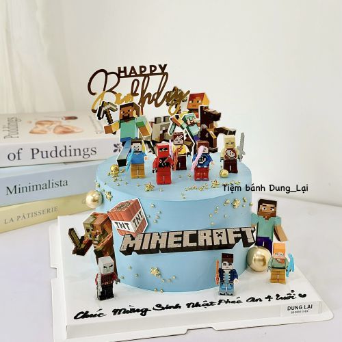 Bánh sz 18 minecraft lego, Bánh Sinh Nhật Minecraft, Bánh Sinh Nhật bé trai, Bánh Sinh Nhật lego - Bánh Sinh Nhật Long Biên
