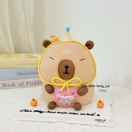 Bánh tạo hình capybara 2 tầng, Bánh Sinh Nhật Capybara, Bánh Sinh Nhật tạo hình - Bánh Sinh Nhật Long Biên