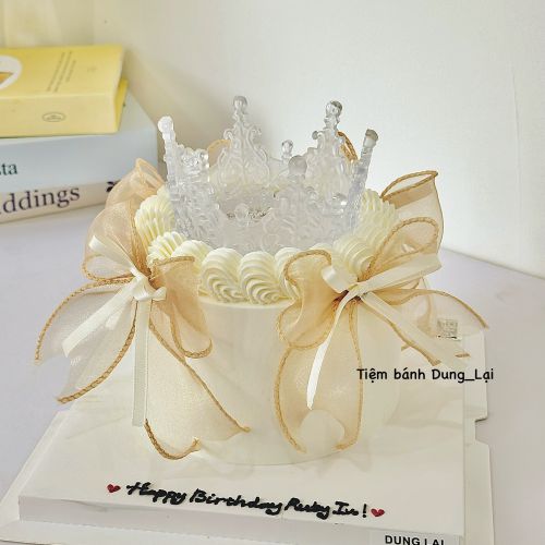 Bánh vương miện thổi nhũ lấp lánh sz 16, Bánh Sinh Nhật Thổi nhũ, Bánh Sinh Nhật vương miện, Bánh Sinh Nhật trend, Bánh Sinh Nhật người lớn, Bánh Sinh Nhật bé gái - Bánh Sinh Nhật Long Biên