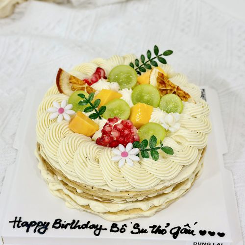 Crepe olong xoài sz 16, Bánh Sinh Nhật Crepe - Bánh Sinh Nhật Long Biên
