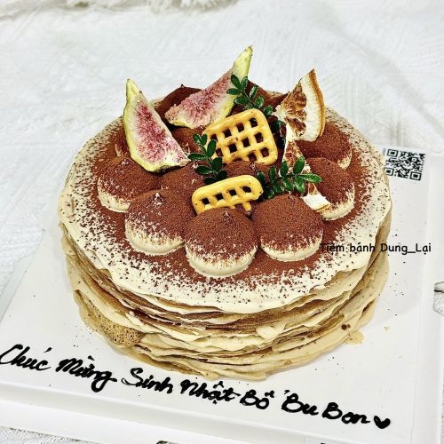 Crepe tiramisu sz 16, Bánh Sinh Nhật Crepe ngàn lớp - Bánh Sinh Nhật Long Biên