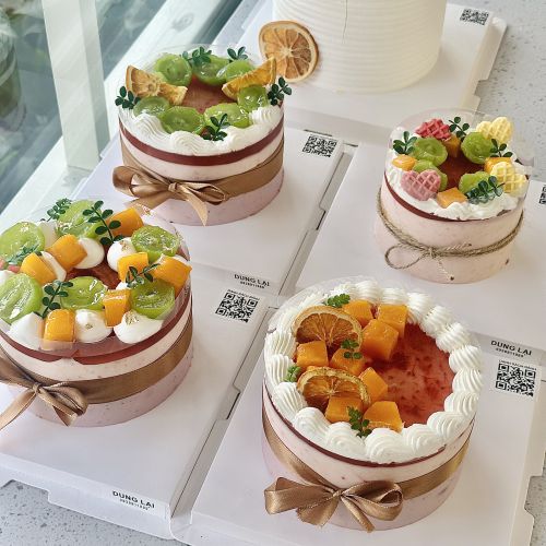 Mousse sữa chua phomai dâu sz 12, Bánh Sinh Nhật Mousse - Bánh Sinh Nhật Long Biên