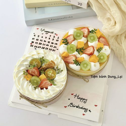 Set 2 bánh mousse việt quất chanh dây - phomai dâu việt quất sz 14, Bánh Sinh Nhật Set đôi, Bánh Sinh Nhật set bánh, Bánh Sinh Nhật mousse - Bánh Sinh Nhật Long Biên