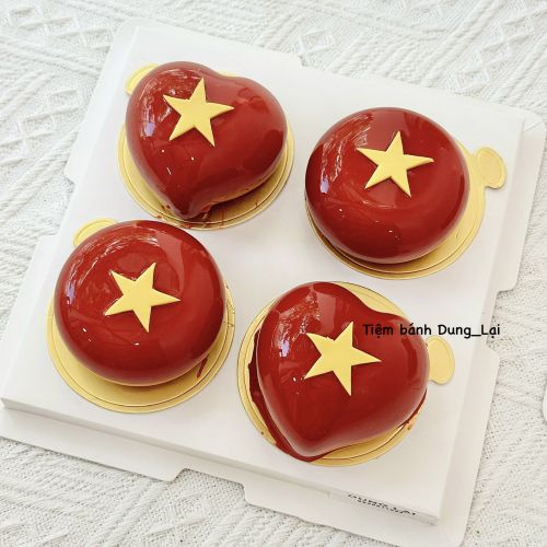 Set bánh entremet yêu nước, Bánh Sinh Nhật Entremet, Bánh Sinh Nhật yêu nước, Bánh Sinh Nhật trend - Bánh Sinh Nhật Long Biên