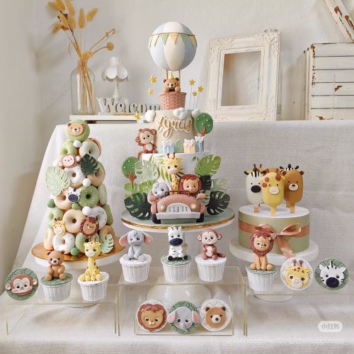 Set tiệc sinh nhật chủ đề safari, Bánh Sinh Nhật Set tiệc, Bánh Sinh Nhật safari - Bánh Sinh Nhật Long Biên