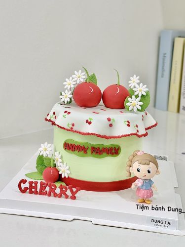 Bánh cherry, Bánh Sinh Nhật Bé gái, Bánh Sinh Nhật cherry - Bánh Sinh Nhật Long Biên