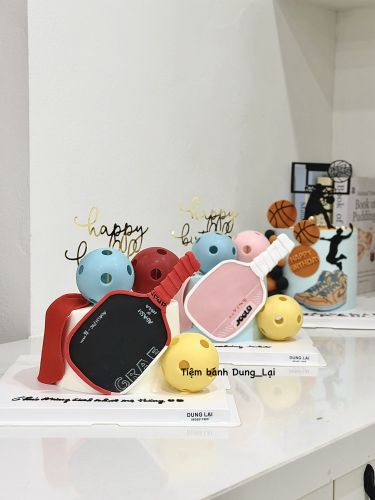 Bánh pickleball sz 16, Bánh Sinh Nhật Pickle ball, Bánh Sinh Nhật pickleball - Bánh Sinh Nhật Long Biên
