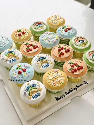 Set cupcake 16c bé trai, Bánh Sinh Nhật Set bánh, Bánh Sinh Nhật cupcake - Bánh Sinh Nhật Long Biên