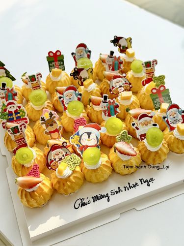 Set su kem giáng sinh 30c, Bánh Sinh Nhật Su kem, Bánh Sinh Nhật set bánh, Bánh Sinh Nhật giáng sinh, Bánh Sinh Nhật noel - Bánh Sinh Nhật Long Biên