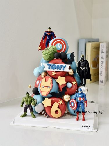 Tháp donut avengers, Bánh Sinh Nhật Donut, Bánh Sinh Nhật tháp donut, Bánh Sinh Nhật avengers, Bánh Sinh Nhật avenger, Bánh Sinh Nhật siêu anh hùng - Bánh Sinh Nhật Long Biên