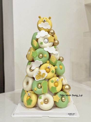 Tháp donut bé bắp, Bánh Sinh Nhật Tháp donut, Bánh Sinh Nhật do nut, Bánh Sinh Nhật tháp bánh, Bánh Sinh Nhật bé bắp, Bánh Sinh Nhật bé trai - Bánh Sinh Nhật Long Biên