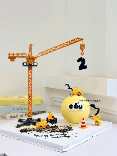 Bánh đập cần cẩu khồng lồ, Bánh Sinh Nhật Bánh đập, Bánh Sinh Nhật cần cẩu, Bánh Sinh Nhật bé trai - Bánh Sinh Nhật Long Biên