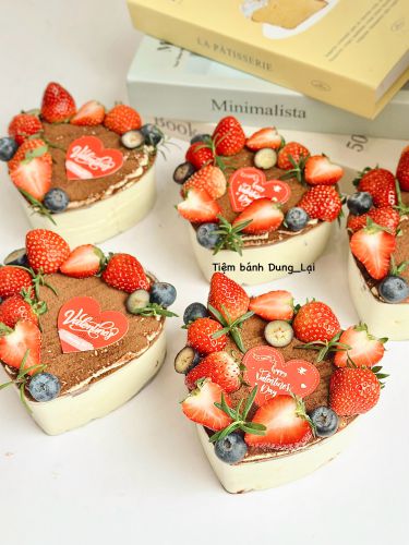 Bánh tiramisu tim nhỏ, Bánh Sinh Nhật Tiramisu, Bánh Sinh Nhật bánh lễ, Bánh Sinh Nhật valentine - Bánh Sinh Nhật Long Biên