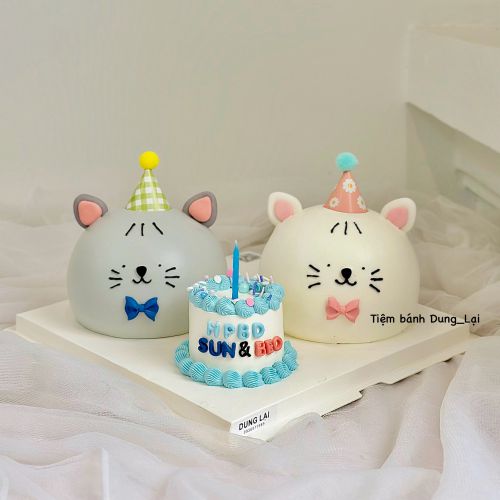 Set 3 bánh tạo hình mèo, Bánh Sinh Nhật Set bánh, Bánh Sinh Nhật mèo, Bánh Sinh Nhật tạo hình - Bánh Sinh Nhật Long Biên