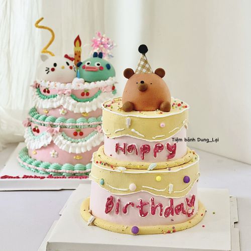 Bánh 2 tầng bé gái, Bánh Sinh Nhật 2 tầng, Bánh Sinh Nhật bánh tầng, Bánh Sinh Nhật bé gái - Bánh Sinh Nhật Long Biên