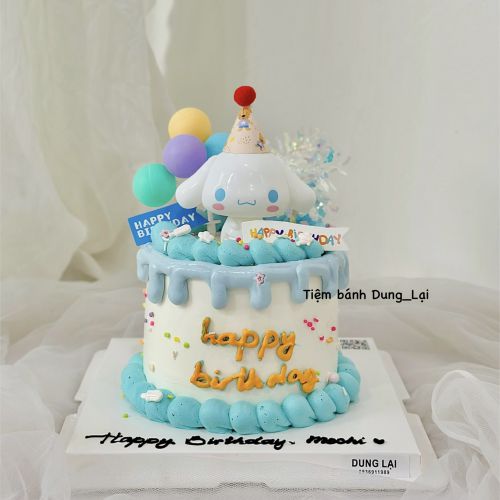 Bánh cinnamoroll sz 14, Bánh Sinh Nhật Cinnamoroll, Bánh Sinh Nhật bé gái - Bánh Sinh Nhật Long Biên