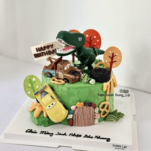 Bánh khủng long sz 18, Bánh Sinh Nhật Khủng long, Bánh Sinh Nhật bé trai - Bánh Sinh Nhật Long Biên