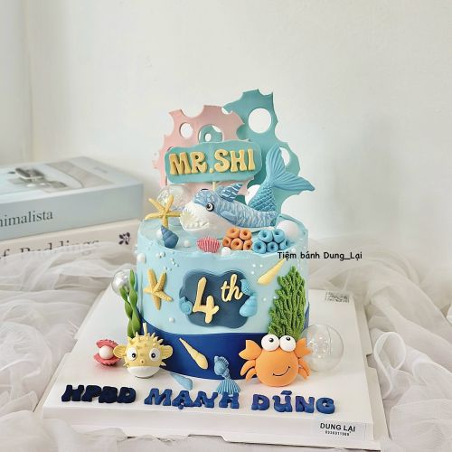 Bánh sz 16 cá mập, Bánh Sinh Nhật Cá mập, Bánh Sinh Nhật shark, Bánh Sinh Nhật bé trai, Bánh Sinh Nhật baby shark - Bánh Sinh Nhật Long Biên