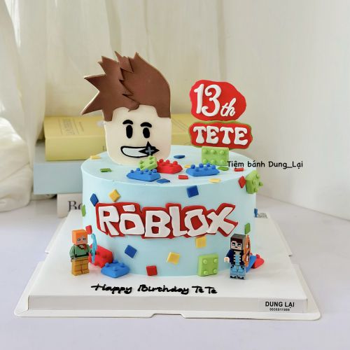 Bánh roblox sz 20, Bánh Sinh Nhật Roblox, Bánh Sinh Nhật bé trai - Bánh Sinh Nhật Long Biên