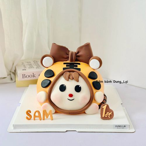 Bánh tạo hình bé hổ sz 20, Bánh Sinh Nhật Bé hổ, Bánh Sinh Nhật tiger, Bánh Sinh Nhật tạo hình, Bánh Sinh Nhật bé gái - Bánh Sinh Nhật Long Biên