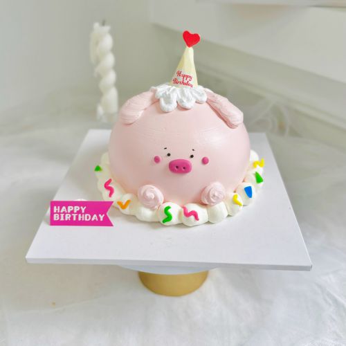 Bánh tạo hình heo sz 14, Bánh Sinh Nhật Tạo hình, Bánh Sinh Nhật kem top - Bánh Sinh Nhật Long Biên
