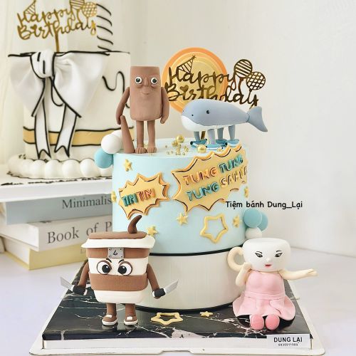 Bánh tung tung tung sahua sz 16 dáng cao, Bánh Sinh Nhật Tung tung tung sahur, Bánh Sinh Nhật bé trai - Bánh Sinh Nhật Long Biên