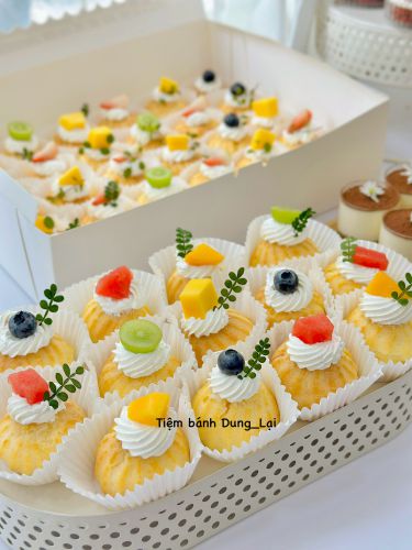 Set 12 su kem trang trí hoa quả, Bánh Sinh Nhật  - Bánh Sinh Nhật Long Biên