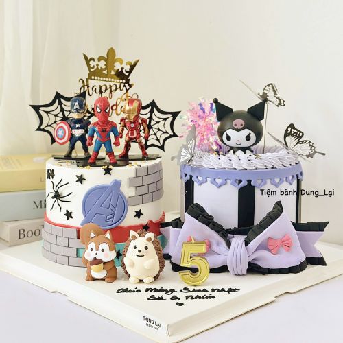 Set 2 bánh avenger và kuromi sz 16 1/2, Bánh Sinh Nhật Set đôi, Bánh Sinh Nhật set bánh, Bánh Sinh Nhật avengers, Bánh Sinh Nhật kuromi, Bánh Sinh Nhật bé trai, Bánh Sinh Nhật bé gái - Bánh Sinh Nhật Long Biên