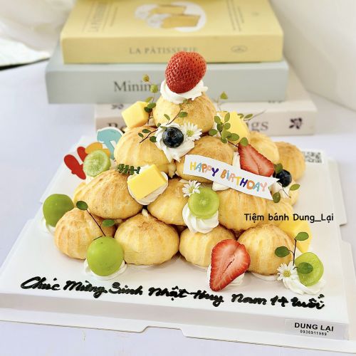 Set su kem ghép tháp, Bánh Sinh Nhật Su kem, Bánh Sinh Nhật set bánh - Bánh Sinh Nhật Long Biên