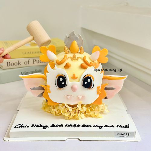 Bánh đập tạo hình rồng vàng, Bánh Sinh Nhật Bánh đập, Bánh Sinh Nhật rồng, Bánh Sinh Nhật bé trai, Bánh Sinh Nhật bé gái - Bánh Sinh Nhật Long Biên