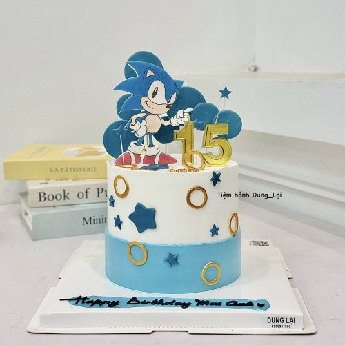 Bánh sonic sz 16 1/2, Bánh Sinh Nhật Sonic, Bánh Sinh Nhật bé gái, Bánh Sinh Nhật bé trai - Bánh Sinh Nhật Long Biên